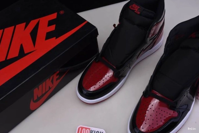 Bmlin High Jordan Patent 555088-063 OG Air 1 Bred 0808